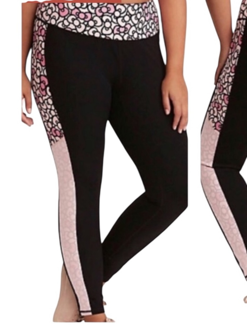 Torrid Hello Kitty Black Pink Athletic Leggins Sz. 1X 14/16 - Picture 2 of 9